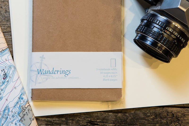 Wanderings Traveler's Notebook Inserts - 8.25 x 4.25 Inch (21cm x 11cm) - Blank Paper - Set of 3 Notebook Journal Refills for Leather Travel Journals Diary and Planners - 180 Pages - Image 2